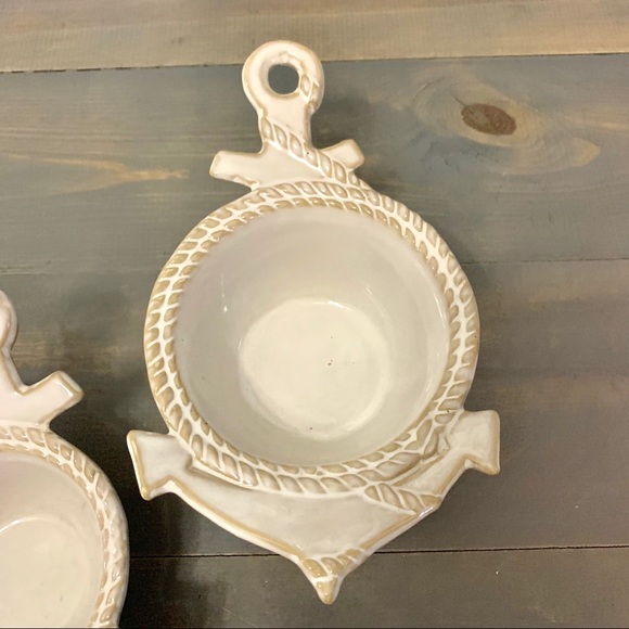 Nautical Anchor Decorative Ceramic Bowls 2 Sizes - Picture 3 of 9